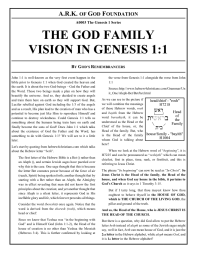 A0003 The God Family Vision in Genesis 1-1